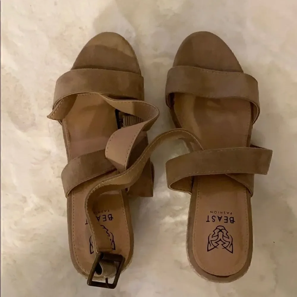 Beast Fashion suede platforms